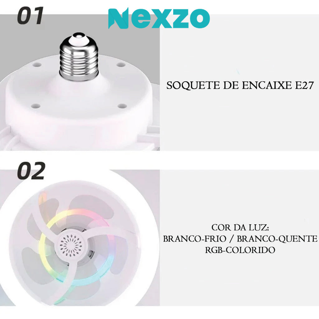 Ventilateur De Plafond À Lumière Led Avec Télécommande 3 Types De Lumière.