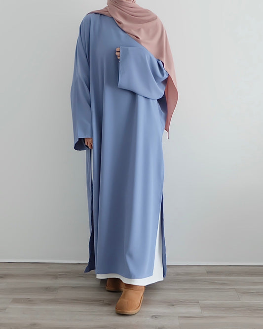 Abaya Chic Moderne 2 piece – Silhouette Longue Élégante Bleu