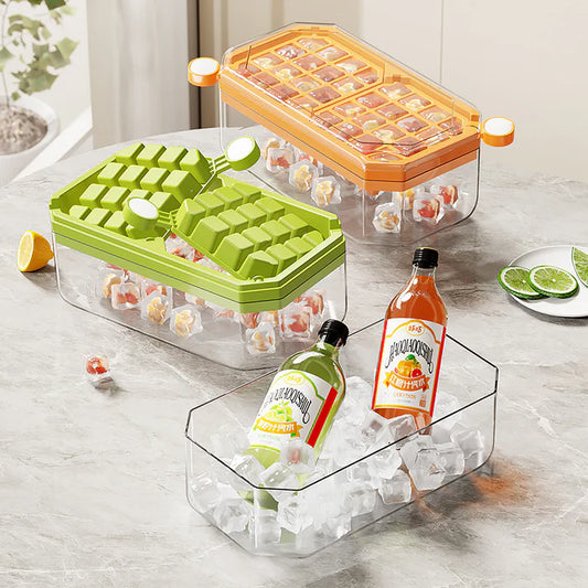 Boîte à Glaçons Pratique 3‑en‑1 avec Couvercle