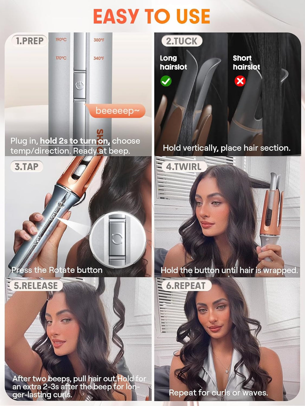 AutoCurl Pro Ceramic Hair Curler – 1.25 Inch Automatic Curling Iron