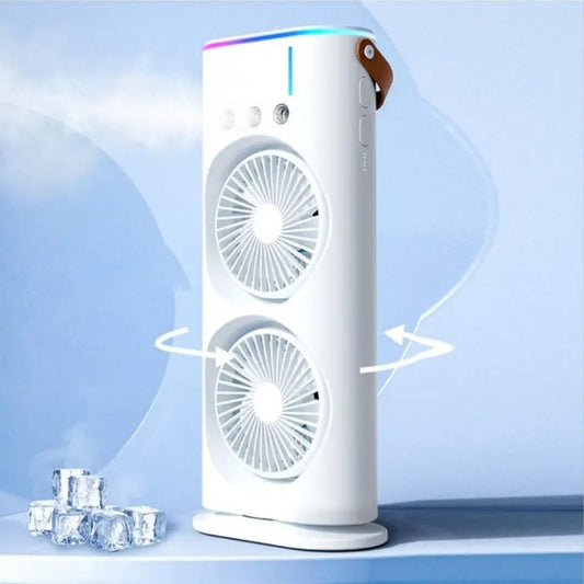Ventilateur Á Double Tête Avec Brume D’eau