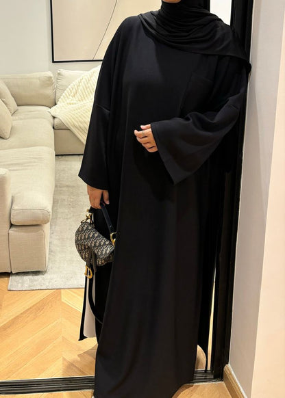 Abaya Chic Moderne 2 piece  – Silhouette Longue Élégante Noir