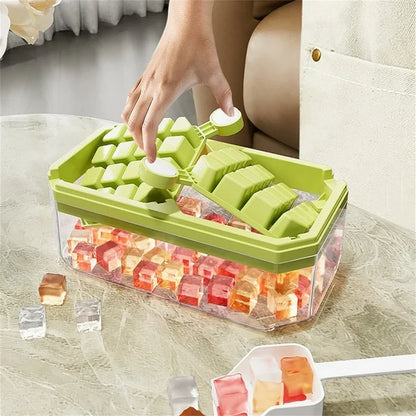 Boîte à Glaçons Pratique 3‑en‑1 avec Couvercle