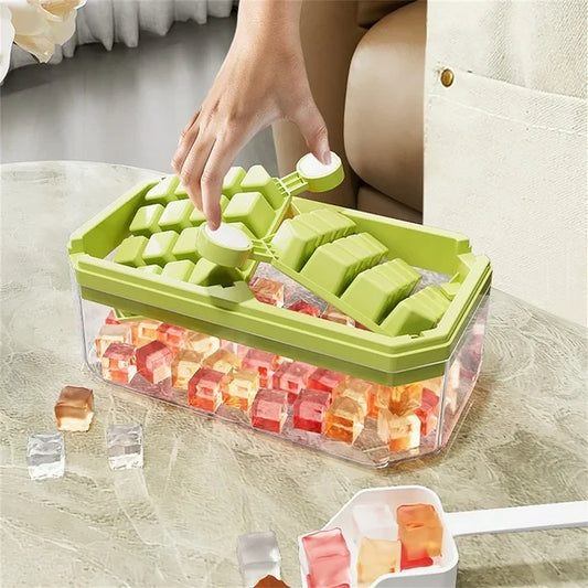 Boîte à Glaçons Pratique 3‑en‑1 avec Couvercle