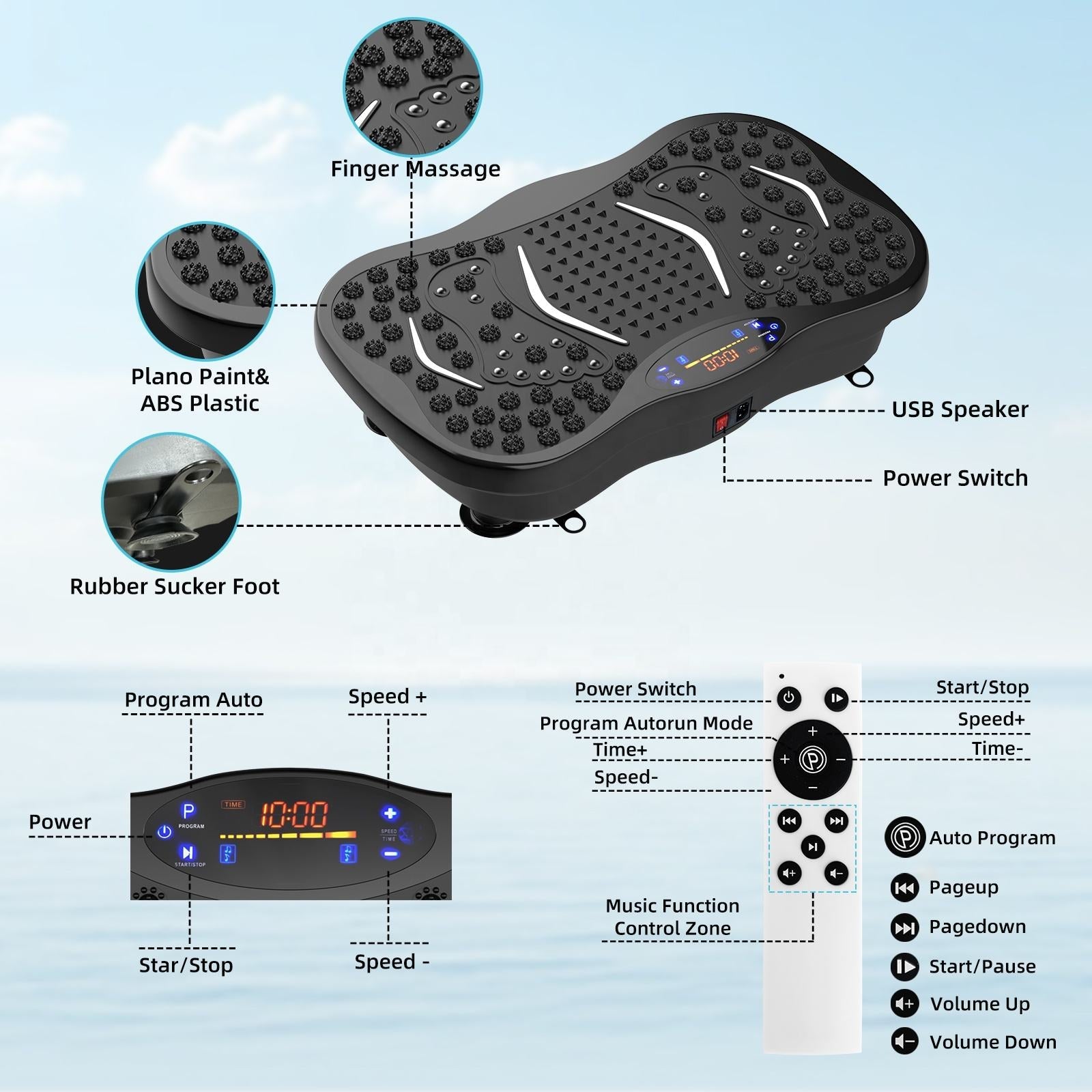 SlimVibe 999 Adjustable Gear Vibration Platform for Home Fitness