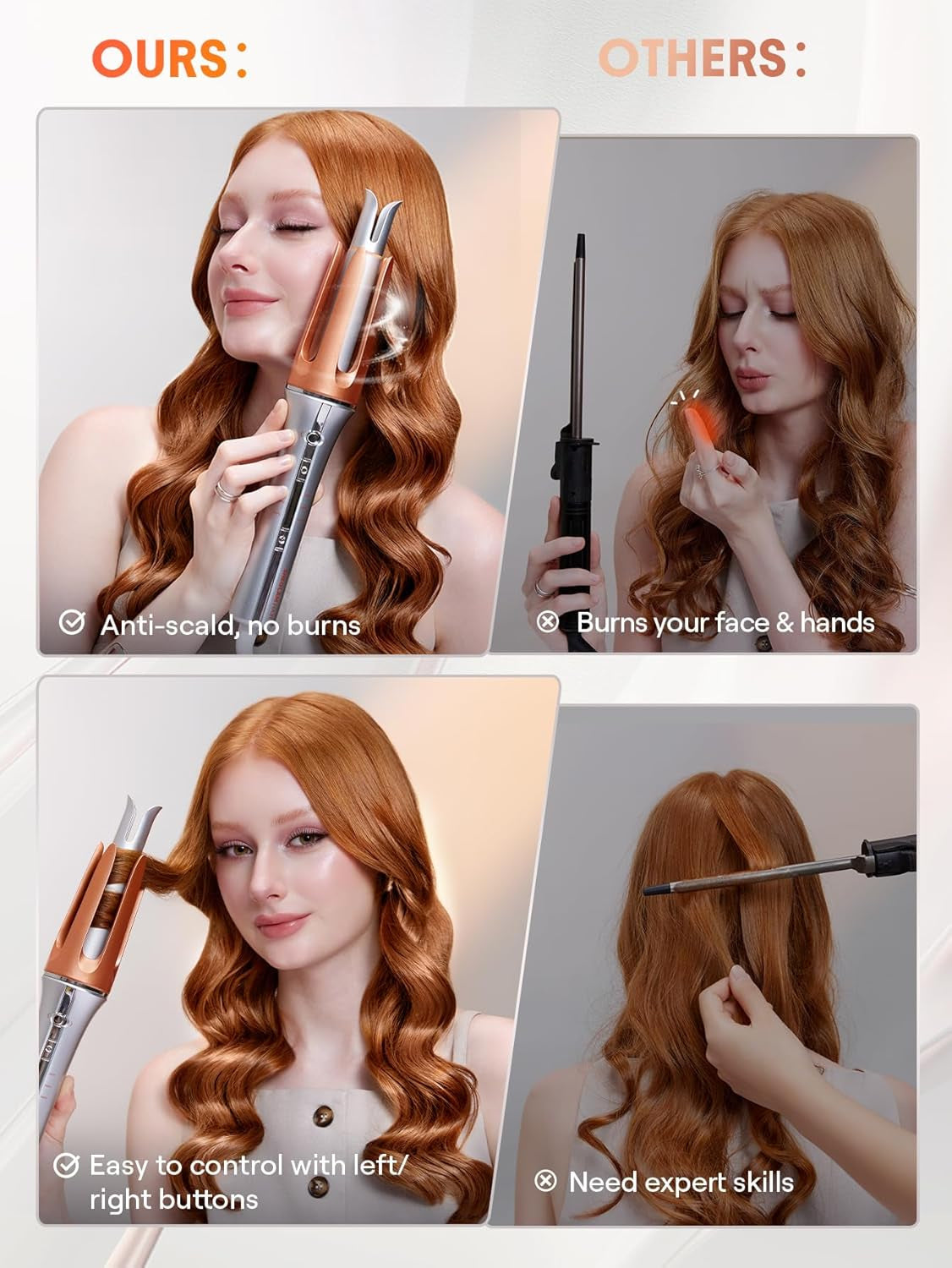 AutoCurl Pro Ceramic Hair Curler – 1.25 Inch Automatic Curling Iron