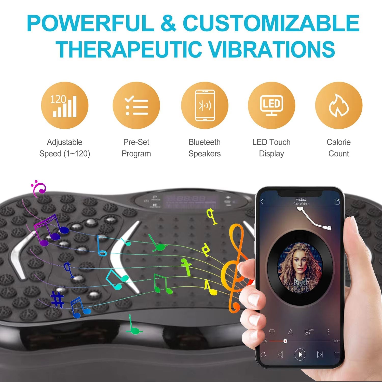 SlimVibe 999 Adjustable Gear Vibration Platform for Home Fitness