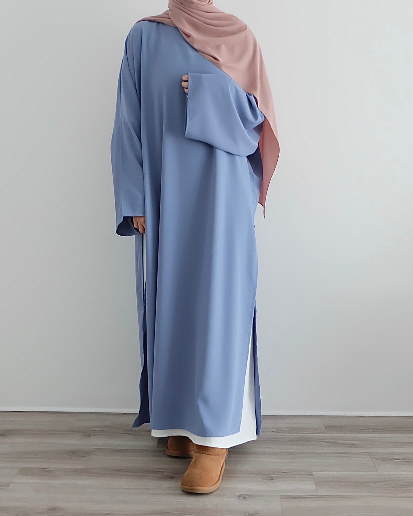 Abaya Chic Moderne 2 piece – Silhouette Longue Élégante Bleu