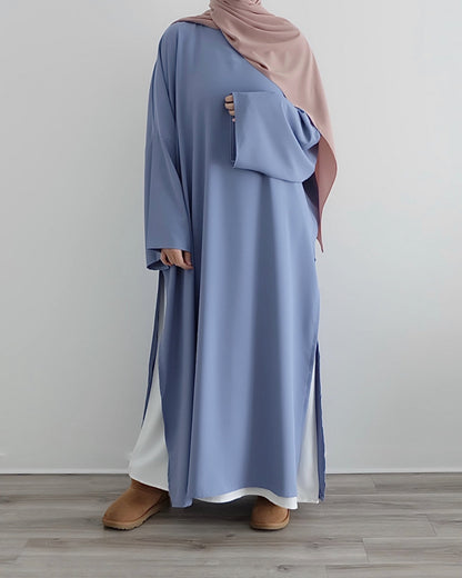 Abaya Chic Moderne 2 piece – Silhouette Longue Élégante Bleu