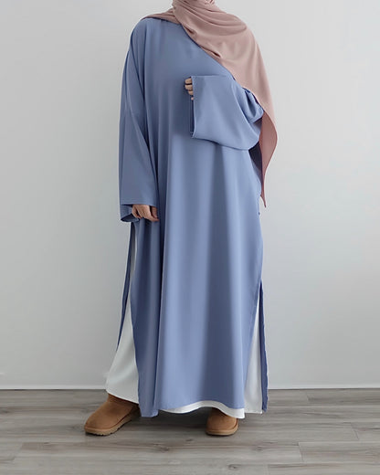 Abaya Chic Moderne 2 piece – Silhouette Longue Élégante Bleu