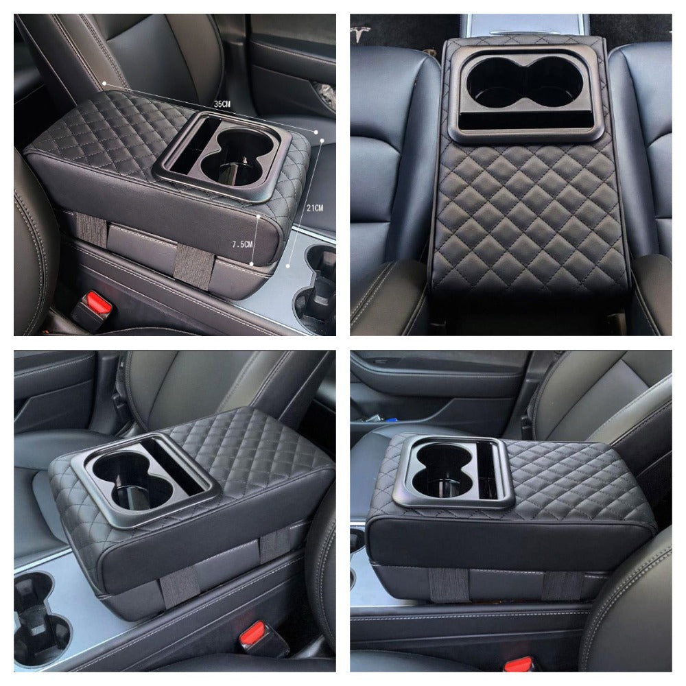 Accoudoir De Voiture Portable Avec Porte-gobelet Et Sac De Rangement