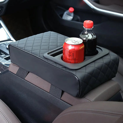 Accoudoir De Voiture Portable Avec Porte-gobelet Et Sac De Rangement