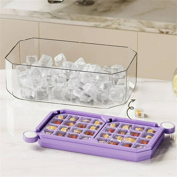 Boîte à Glaçons Pratique 3‑en‑1 avec Couvercle