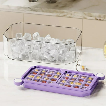 Boîte à Glaçons Pratique 3‑en‑1 avec Couvercle