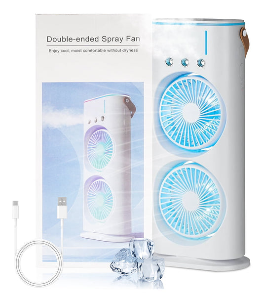 Ventilateur Á Double Tête Avec Brume D’eau