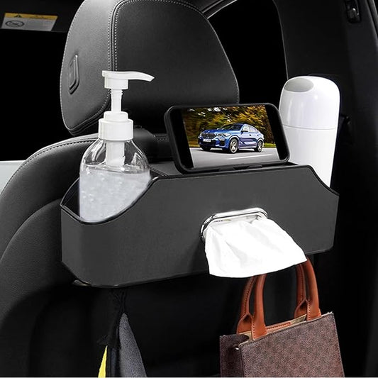 Boîte De Rangement Multifonctionnelle De Voiture Avec Porte-gobelets Et Boîte À Mouchoirs