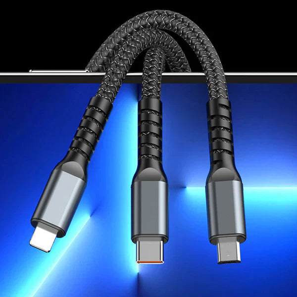 Câble de Charge Lumineux 3-en-1